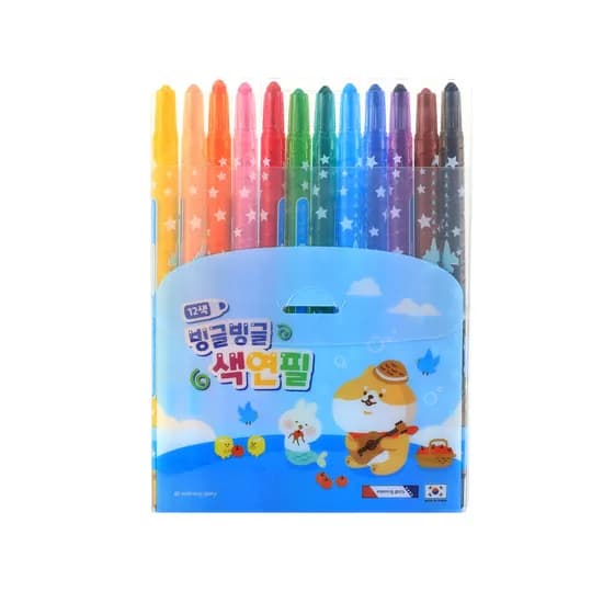 모닝글로리 빙글빙글 색연필 12색, 1개