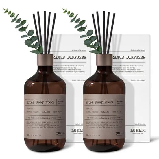 루엘디 프리미엄 대용량 퍼퓸 디퓨저, 호텔 딥 우드, 500ml, 2개