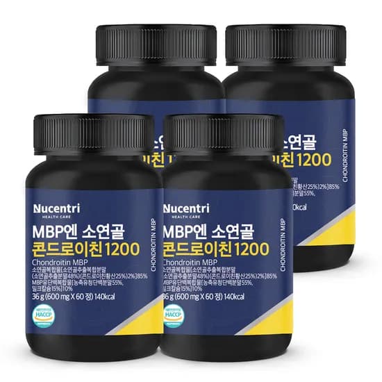 뉴센트리 MBP엔 소연골 콘드로이친 1200 600mg 60정 4개