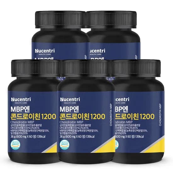 뉴센트리 MBP엔 콘드로이친 1200 600mg 60정 5개
