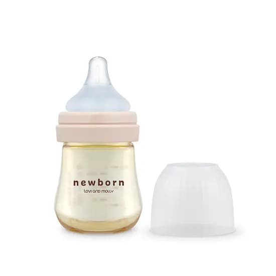 토비앤몰리 신생아 젖병, 싱글팩 80ml + 0단계 젖꼭지, 핑크, 1개