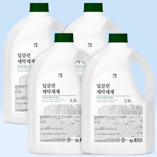 살림백서 딥클린 세탁세제, 2.5L, 4개