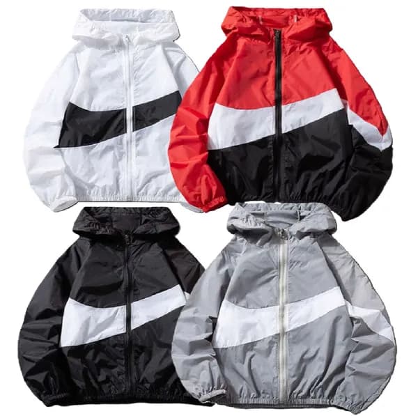 배색바람막이후드점퍼 남여공용 블랙 2XL 1개 32,900원