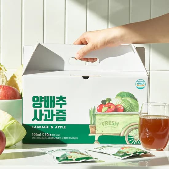 양배추사과즙 NFC착즙방식 100ml 30팩