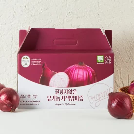 유기농 프리미엄 물넣지않은 자색양파즙 80ml 30팩