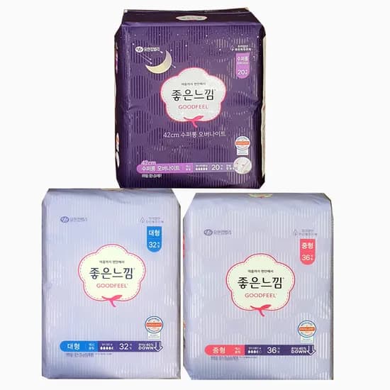 좋은느낌 슈퍼롱 오버나이트 생리대 오버나이트 이상 20매입 1개