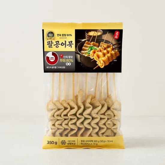 팔공어묵 프리미엄 꼬치어묵 가쓰오소스 세트 350g 10개입 7팩