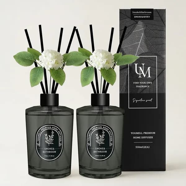 유멜 실내용 방향제 디퓨저 담배&화장실냄새 510ml 2개입