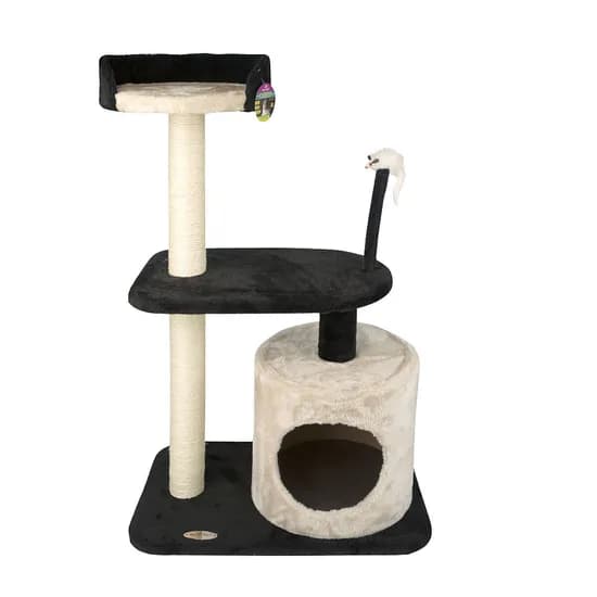 레나펫 캣타워 RENA-01, 블랙&베이지, 1개