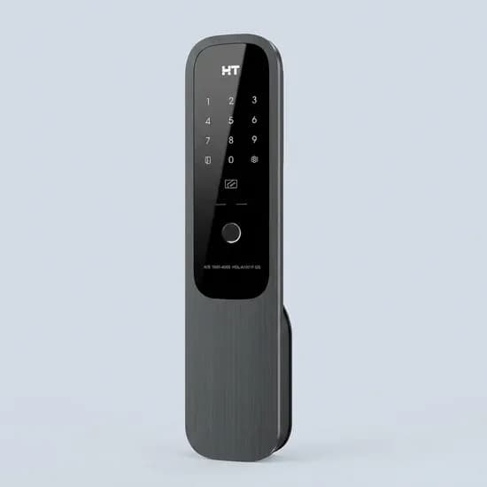 현대HT 즉시잠김 지문인식 도어락 HDL-A1001F 다크실버 고객직접설치 1개
