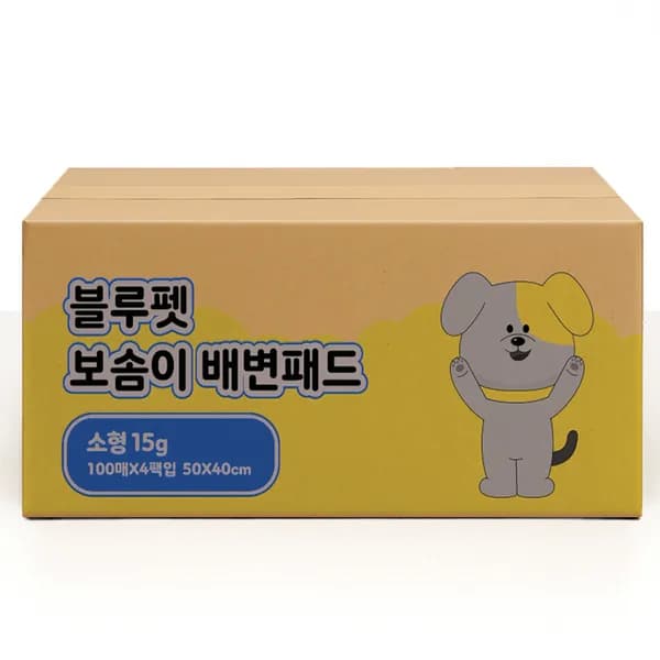 블루펫 강아지 배변패드 소형 400매 1팩