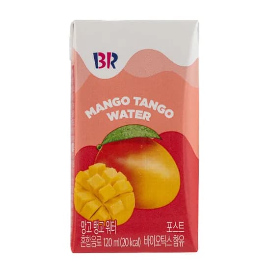 배스킨라빈스 과즙워터 망고탱고 레인보우샤베트 120ml 48팩