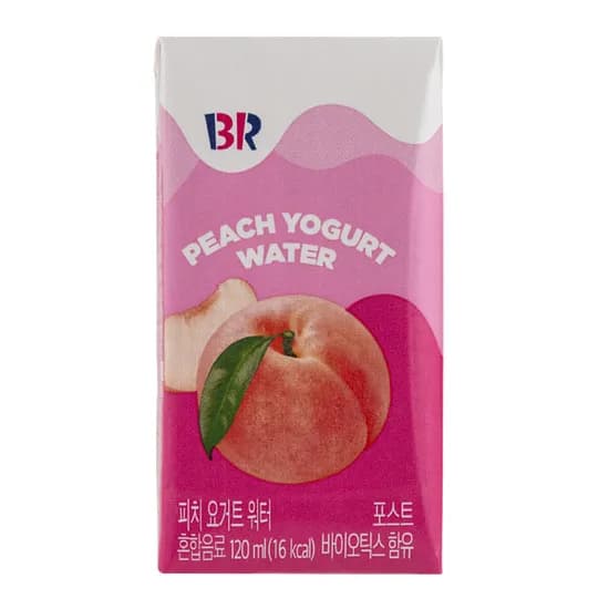 배스킨라빈스 데일리 후르츠 워터 피치요거트 외 1종 120ml 24개입