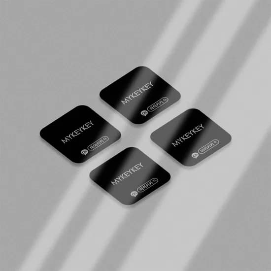 마이키키 RFID 태그복사 스티커 아파트 공동현관 도어락 스티커키, 블랙, 4개입, 1세트