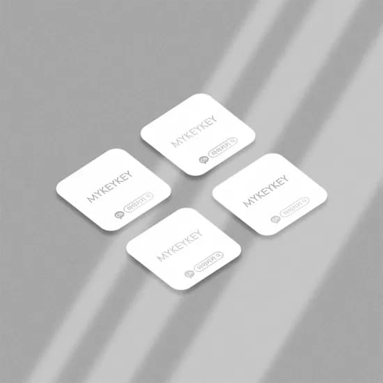 마이키키 RFID 태그복사 스티커 아파트 공동현관 도어락 스티커키, 화이트, 4개입, 1세트