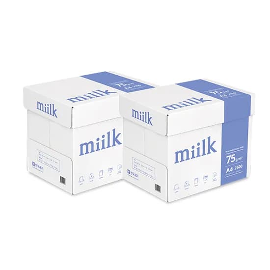 한국제지 밀크 A4 복사용지, 75g, 5000매