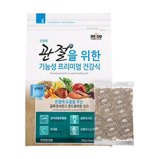미소 강아지 기능성 사료, 뼈/관절강화, 2kg, 1개
