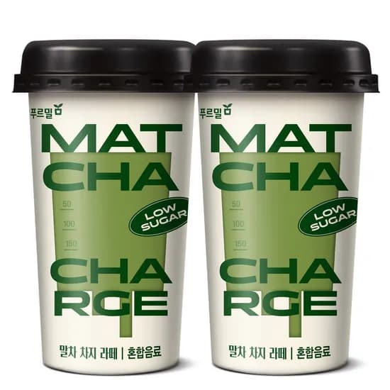 푸르밀 저당 제주산 말차 차지 라떼 200ml 20개