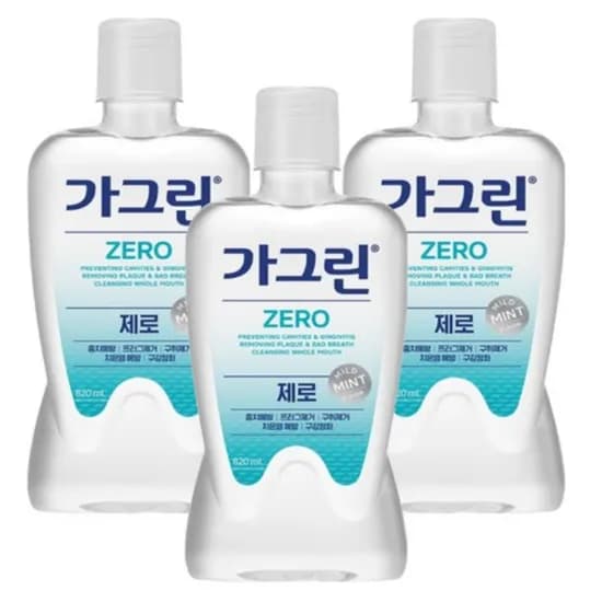 가그린 제로 구강청결제 820ml 3개