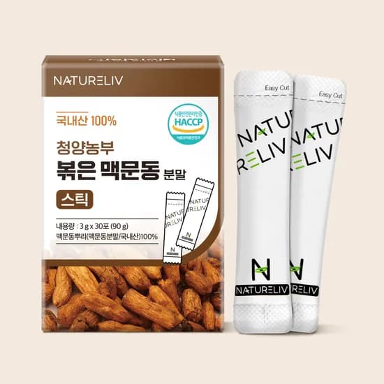 네이처리브 청양농부 볶은 맥문동 분말 스틱 3g 30포 1개