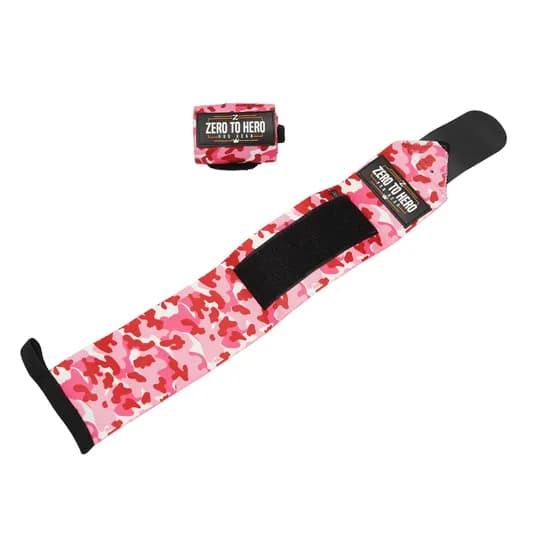 제로투히어로 카모 손목보호대 리스트랩 EXCLUSIVE Pink camo FREE 1세트
