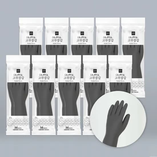 가성비가브랜드다 고무장갑, 그레이, M, 10개