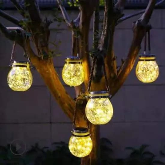 태양광 LED 원형 정원등, 옐로우컬러