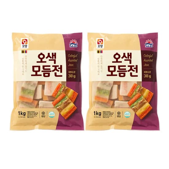 오양 오색 모듬전 1kg 2개