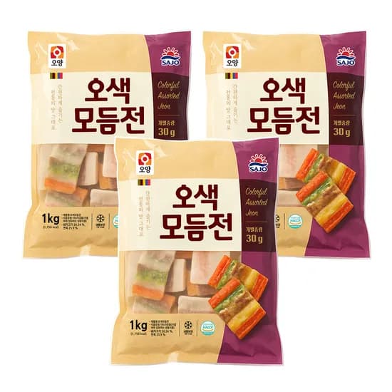 오양 오색 모듬전 1kg 3개