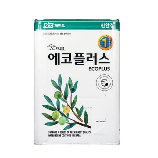 KCC 에코플러스 친환경 수성페인트 WT1018 앤티크 화이트 18L 1개