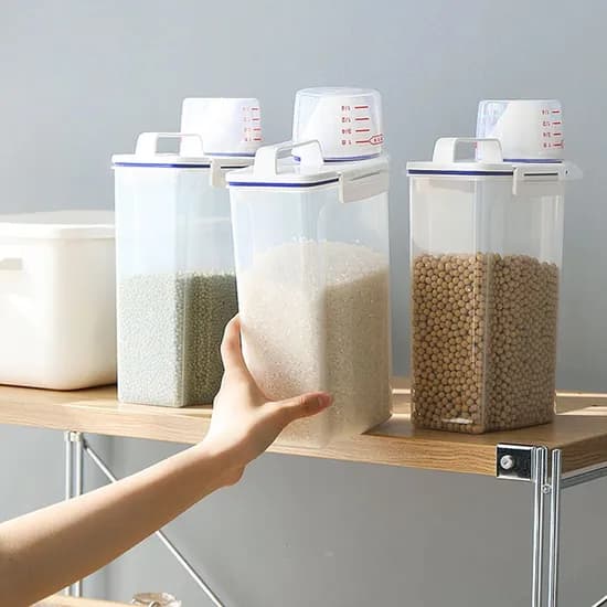 푸어드 손잡이형 쌀통 2kg, 1개