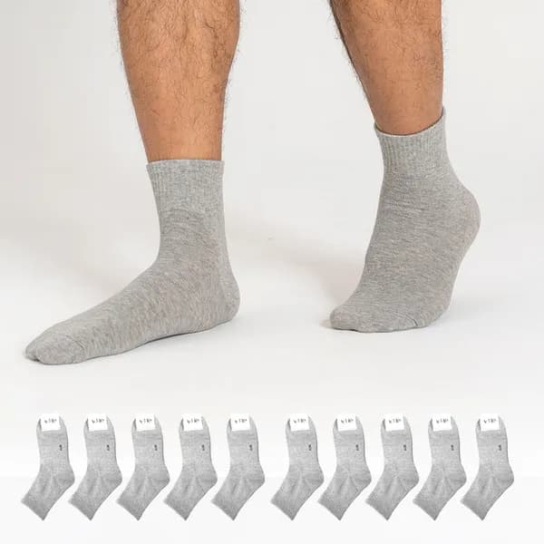 에이원 남성용 실속형 미니 무지 중목 양말 회색 250~280mm 10켤레 12,380원