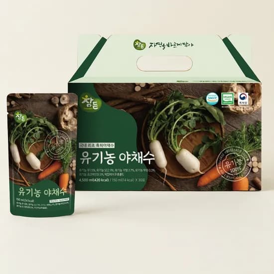 참든 유기농 야채수 150ml 30포 2박스