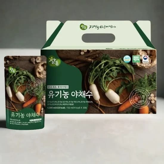 참든 유기농 야채수 150ml 30포 3박스