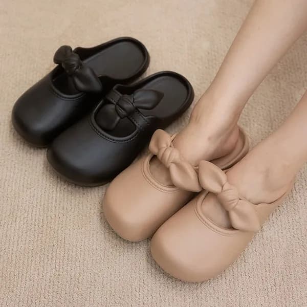 매듭 리본 슬리퍼 PK-891 블랙 240mm 1개