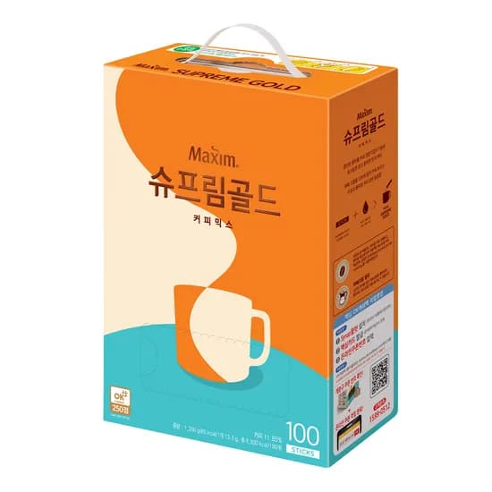 동서식품 맥심 슈프림 골드 커피믹스 100개입