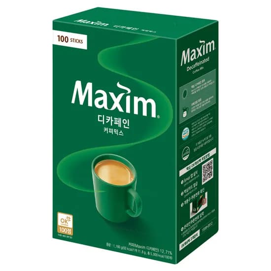 동서식품 맥심 디카페인 커피믹스, 100개