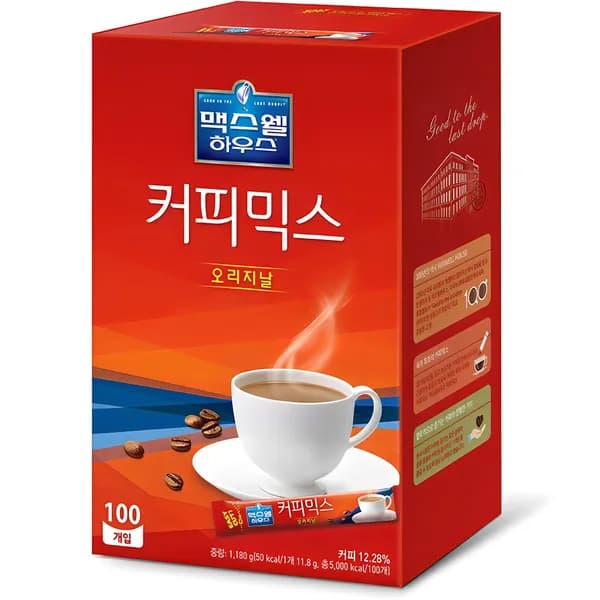 맥스웰하우스 오리지날 커피믹스 11.8g 100개입 2개