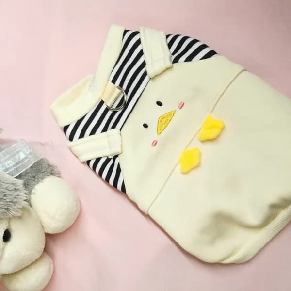 모모앤호야 병아리 맨투맨 강아지옷 고양이옷 노란색 L