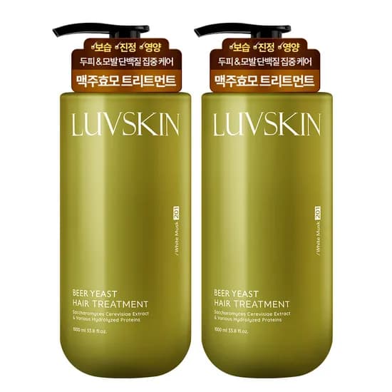 루브스킨 맥주효모 트리트먼트 화이트머스크향 1000ml 2개