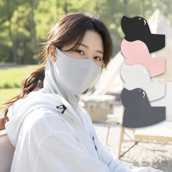 빨강양말 360도 UV 자외선 차단 스포츠 마스크, 블랙 1개 + 핑크 1개 + 그레이 1개 + 다크그레이 1개, 4개