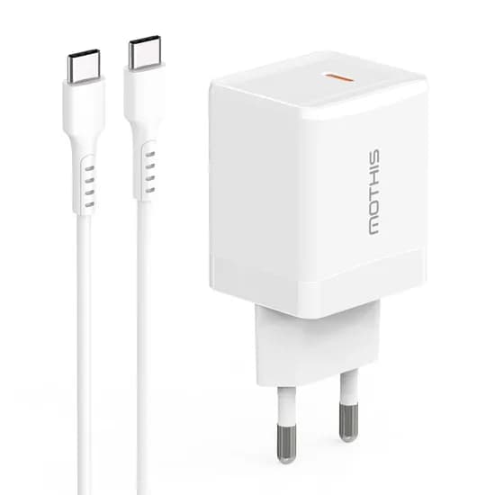 모디스 45W GaN PD PPS 1포트 초고속충전기, CtoC 1.5m 케이블 포함, 화이트, 1개