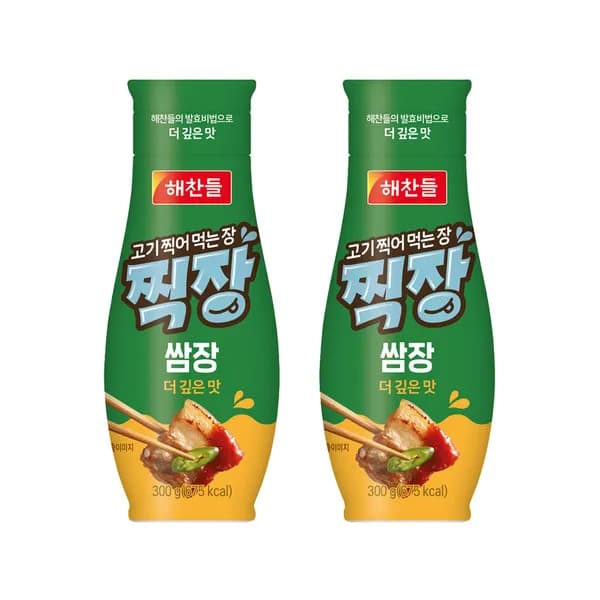 CJ제일제당 해찬들 고기찍어먹는장 찍장 쌈장 300g 2개
