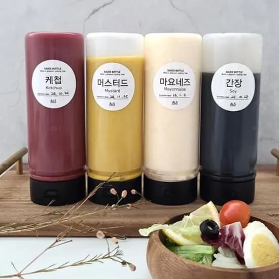 거꾸로 실리콘 튜브 소스통, 500ml, 1개