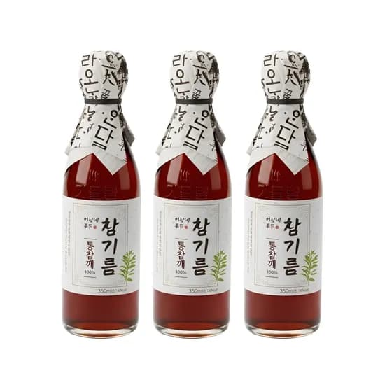 전통압착 통참기름, 350ml, 3개