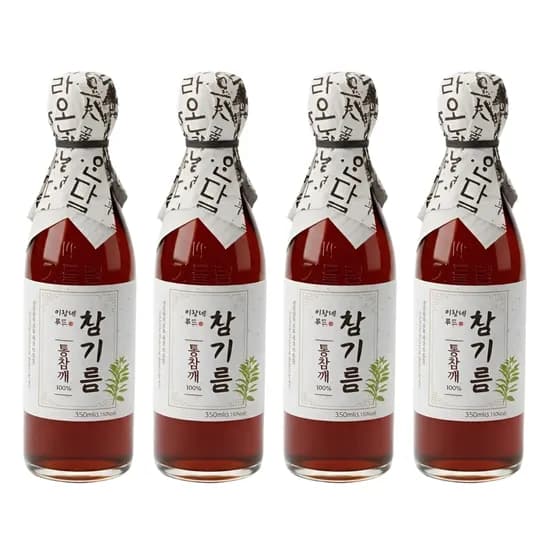 전통압착 통참기름, 350ml, 4개