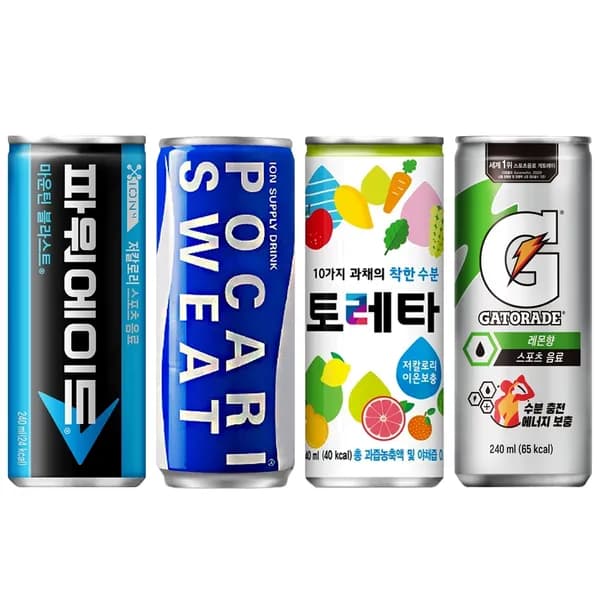 이온음료 혼합 4종 세트 파워에이드 포카리스웨트 게토레이 토레타 60개입 37,700원