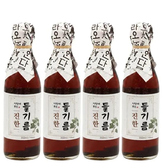 이장네푸드 전통압착 통들기름 100% 350ml 4개