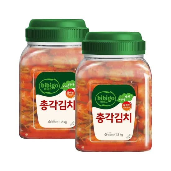비비고 총각김치 용기 1.2kg 2개