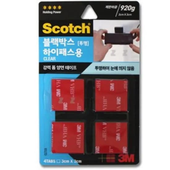 스카치 투명 양면 폼테이프, 1개